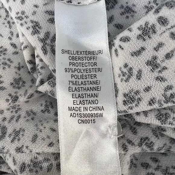 Adrianna Papell Top Women's 3X Black White Floral Print Tunic Flowy Long Sleeve - Picture 7 of 10